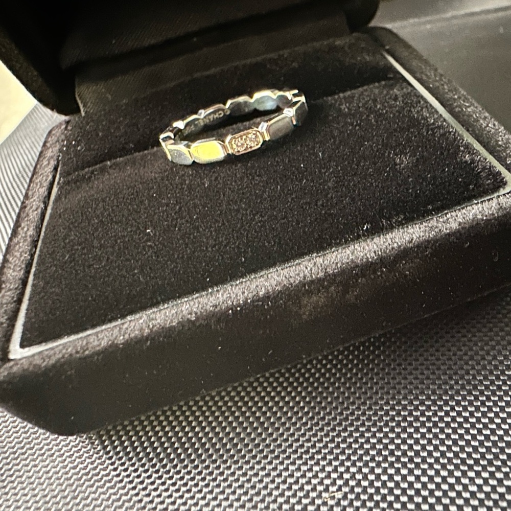 Chanel Premiere Promesse Wedding Band Link 2 Point Diamond 0.02ct PT950 US4.75 - Picture 4 of 11